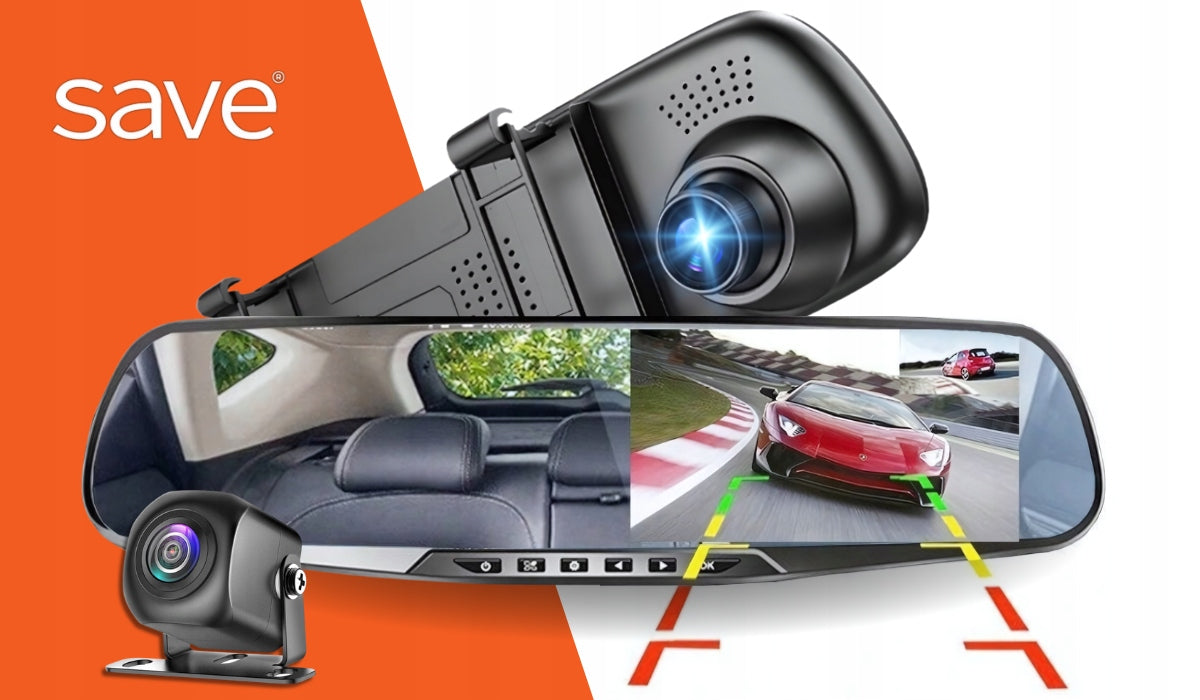 CAR CAMERA VIDEO RECORDER IN REVERSING MIRROR DRIVING RECORDER Packaging status original