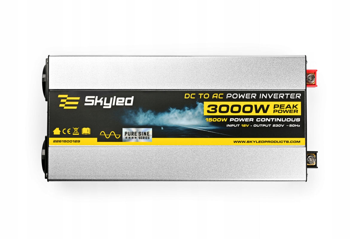 CAR CONVERTER 1500W / 3000W 12V 230V FULL SINE, USB, REMOTE CONTROL Packaging status original