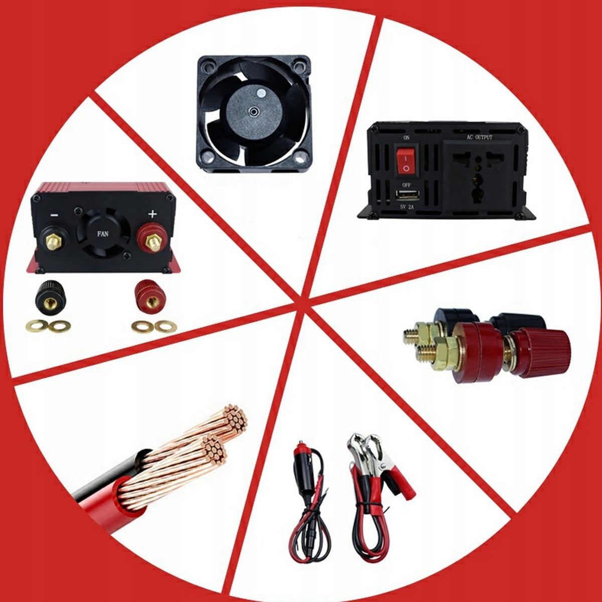CAR CONVERTER 3000W DC12V TO AC Packaging status original