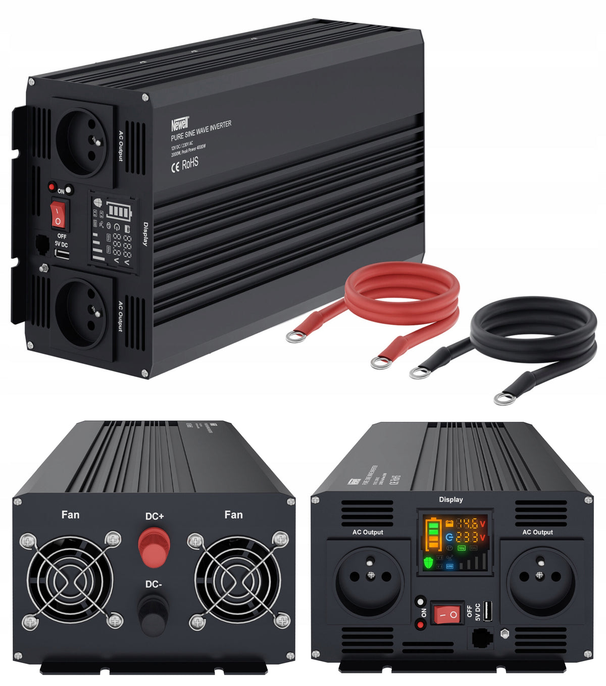 CAR CONVERTER FULL SINE OF NEWELL 12V 2000W 4000W PHOTOVOLTAICS