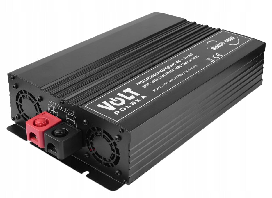 CAR CONVERTER FULL SINE VOLT POLSKA 12V 2000W 4000W USB AUTO Brand Volt Polska