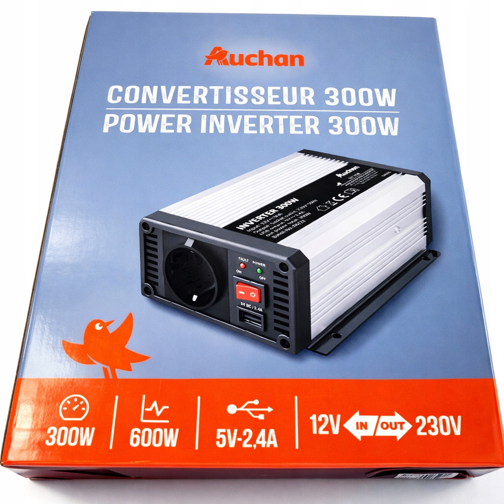 CAR CONVERTER12V 230V 300W 600W + USB Packaging status original