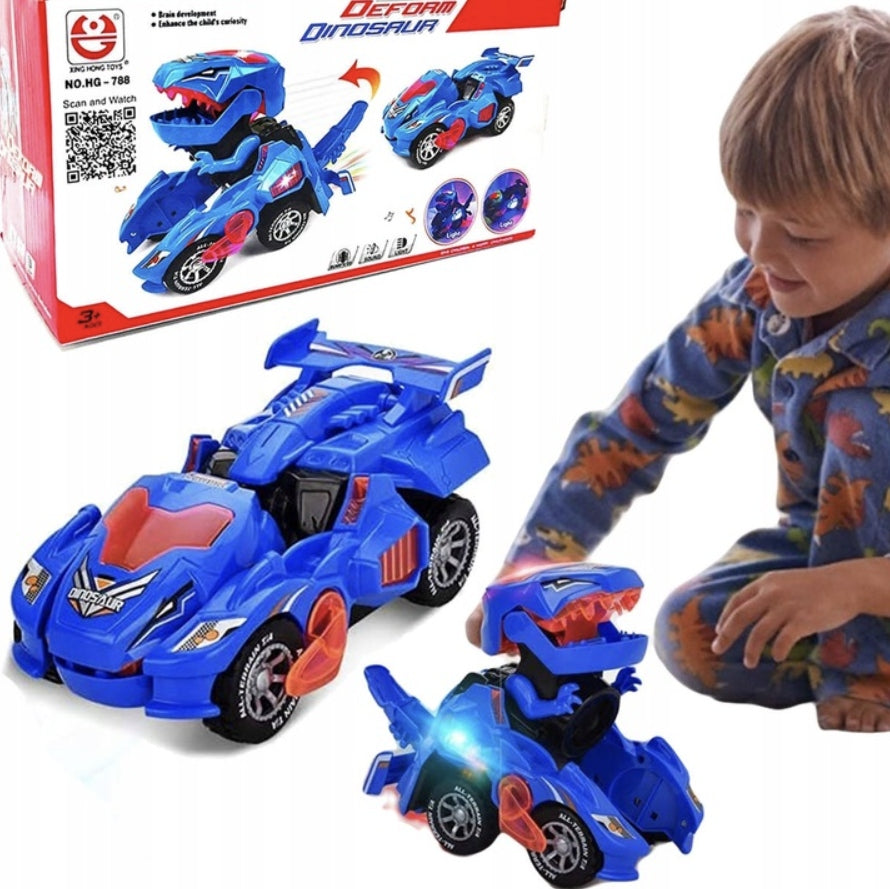 CAR DINOSAUR ROBOT RIDES GAME LIGHTS CAR AUTO TOY FOR KIDS Brand Drobiazgarnia