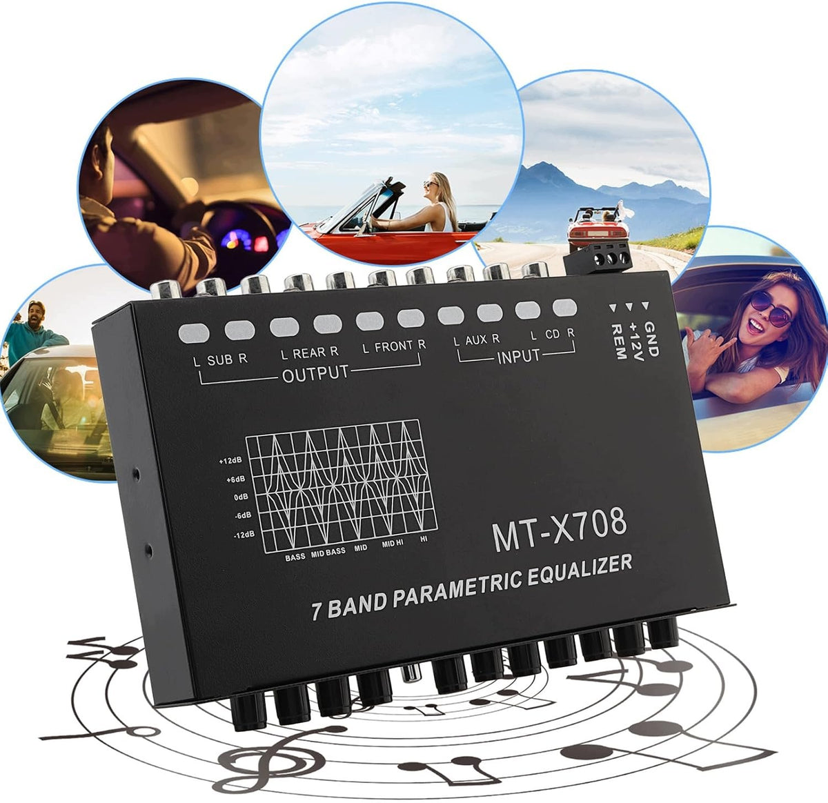 CAR EQUALIZER EQ7 6 CHANNELS ADJUSTMENT FOR CAR AUDIO AMPLIFIER Brand no brand