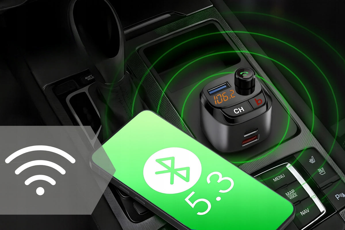 CAR FM TRANSMITTER HANDSFREE BT5.0 3xUSB QC3.0 BASS BOOST Manufacturer code TD-BASS