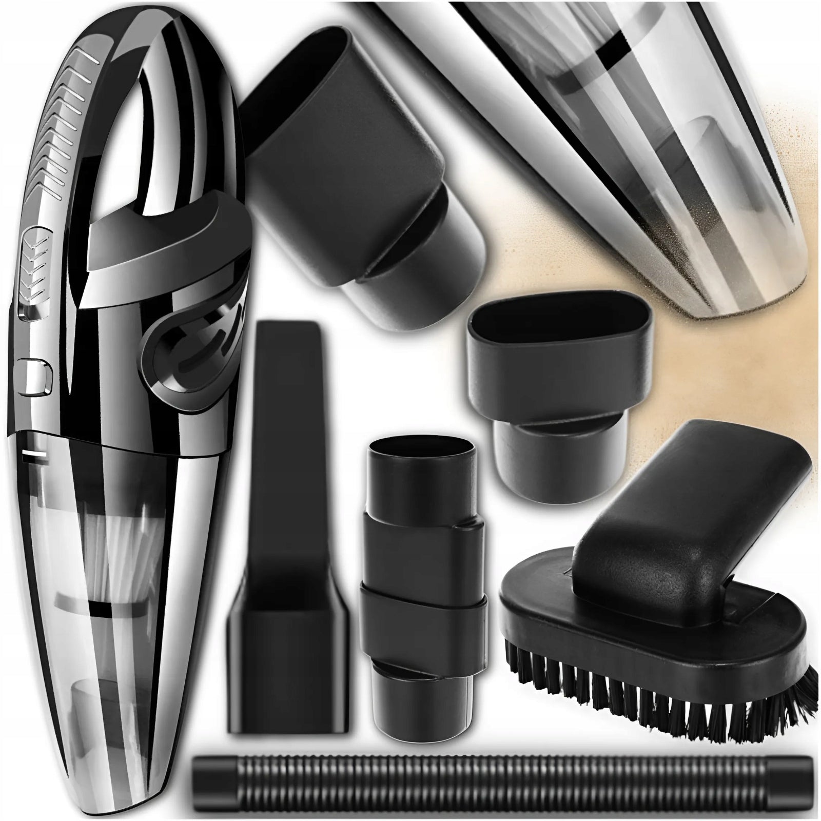 CAR HANDHELD VACUUM CLEANER CORDLESS POWERFUL CORDLESS + TIPS Manufacturer code RĘCZNY ODKURZACZ SAMOCHODOWY AKU MEMFLOW