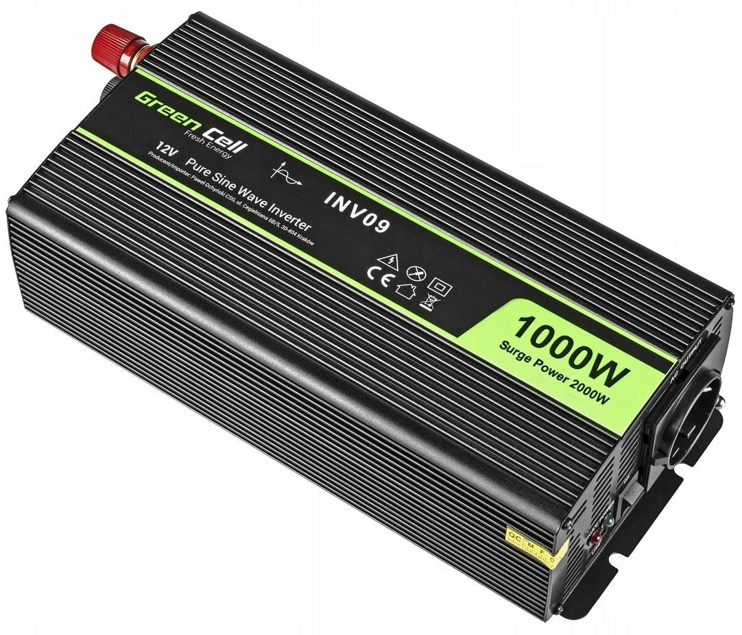 CAR INVERTER FULL SINE GREEN CELL 12V 1000/2000W MOTOR PUMP Brand Green Cell