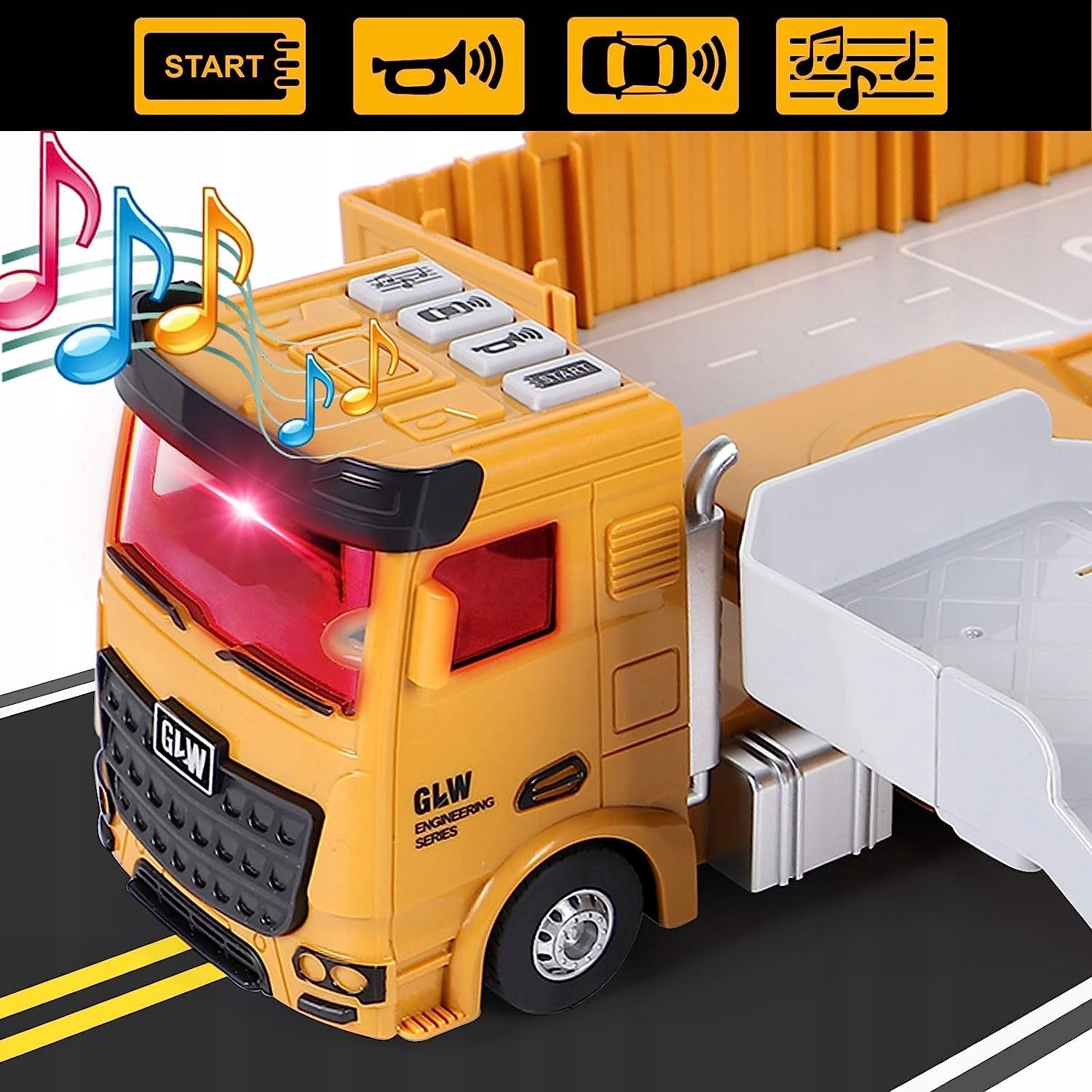 CAR LARGE SET TIR TOW TRUCK RESORAKI AUTO TRUCK LIGHTS UP LAUNCHER Manufacturer code AUTABUD
