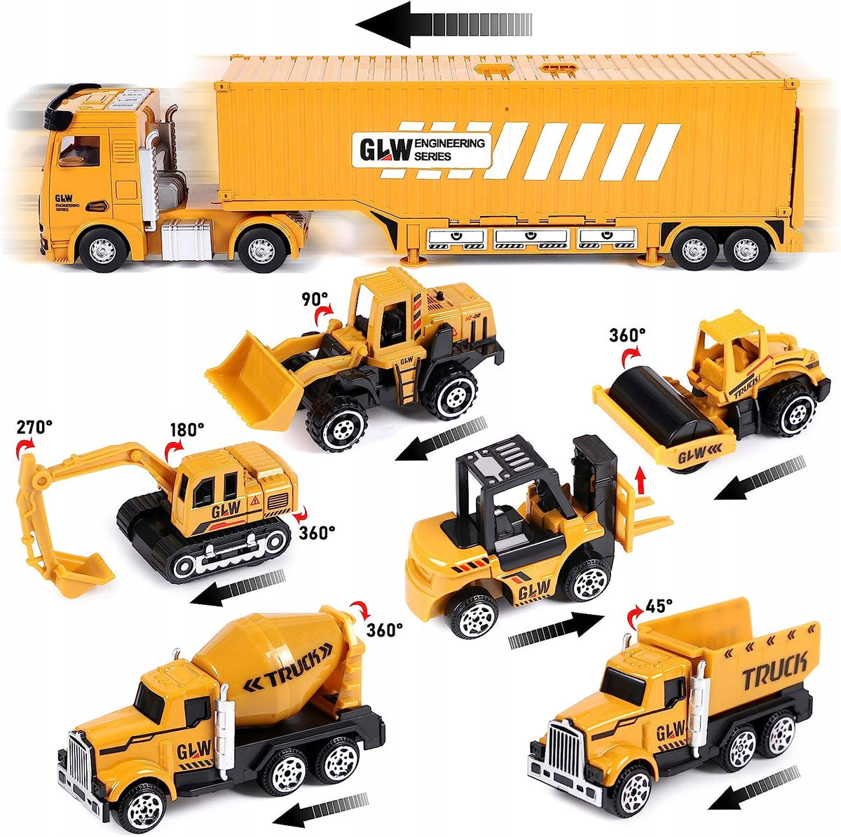 CAR LARGE SET TIR TOW TRUCK RESORAKI AUTO TRUCK LIGHTS UP LAUNCHER Packaging status original