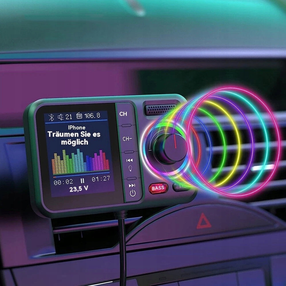 CAR MP3 PLAYER WITH LARGE BLUETOOTH FM DISPLAY 8 LED MODES Brand no brand