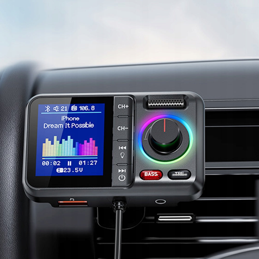 CAR MP3 PLAYER WITH LARGE BLUETOOTH FM DISPLAY 8 LED MODES Packaging status original