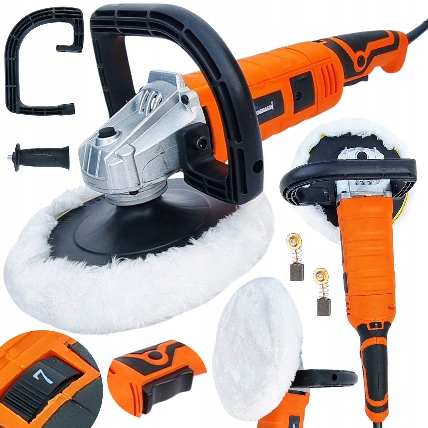 CAR POLISHER OSCILLATING GRINDER 2700W FOR PAINT WITH ADJUSTABLE Brand Ondragon