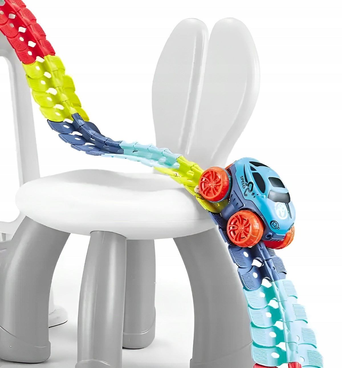 CAR RACING TRACK FLEXIBLE SET 148 EL. SLIDE CAR 2in1 Packaging status original