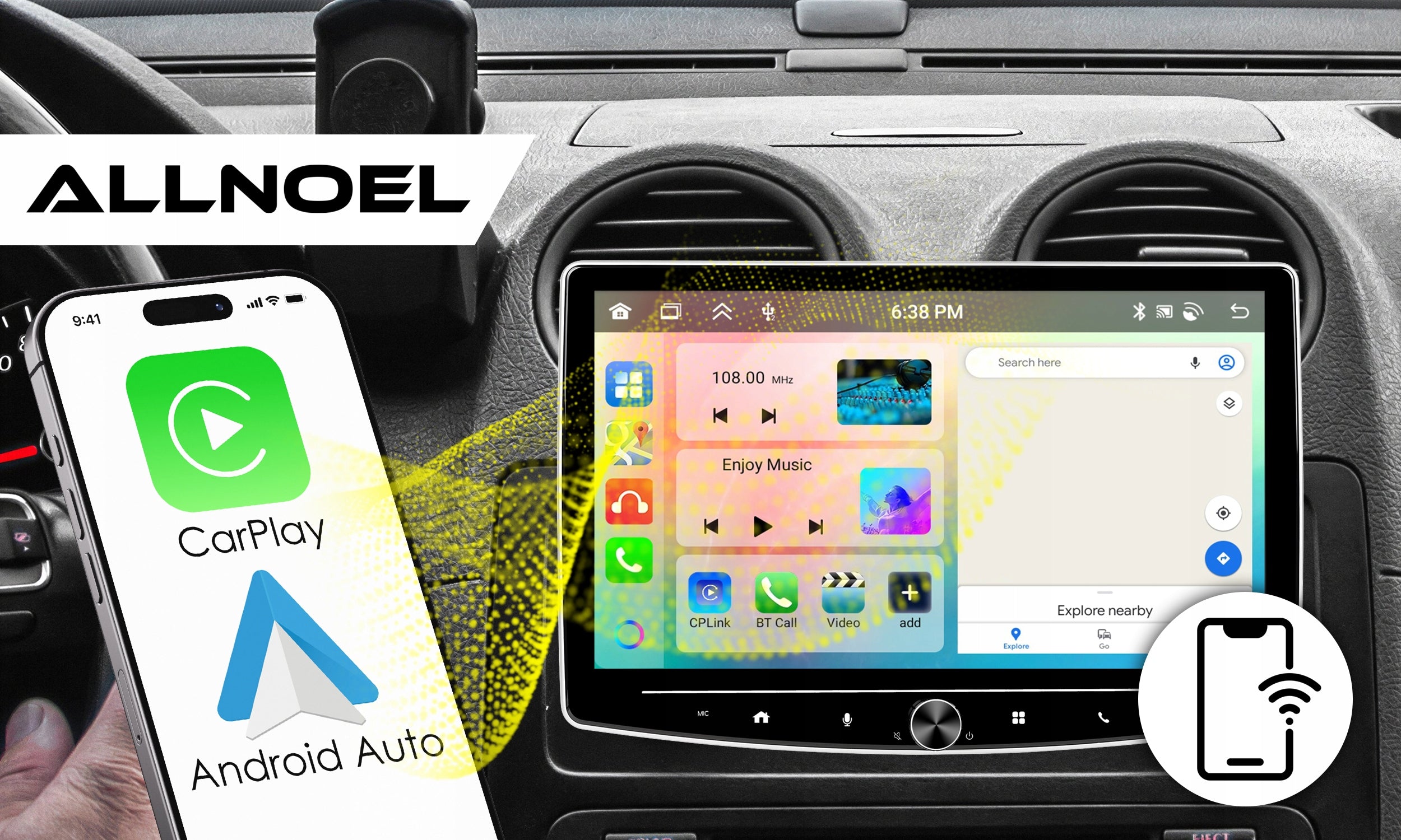 CAR RADIO 1 DIN 10'' CARPLAY ANDROID WIFI GPS TOUCH FM 4GB/64GB Manufacturer code Radio 1 DIN 4GB RAM / Uniwersalne