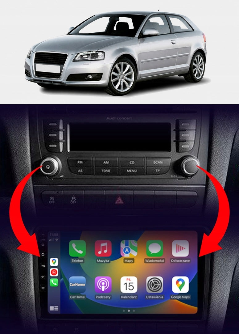 CAR RADIO 2DIN NCS RS-305 AUDI A3 8P 2003-2012 ANDROID NAVIGATION Packaging status original