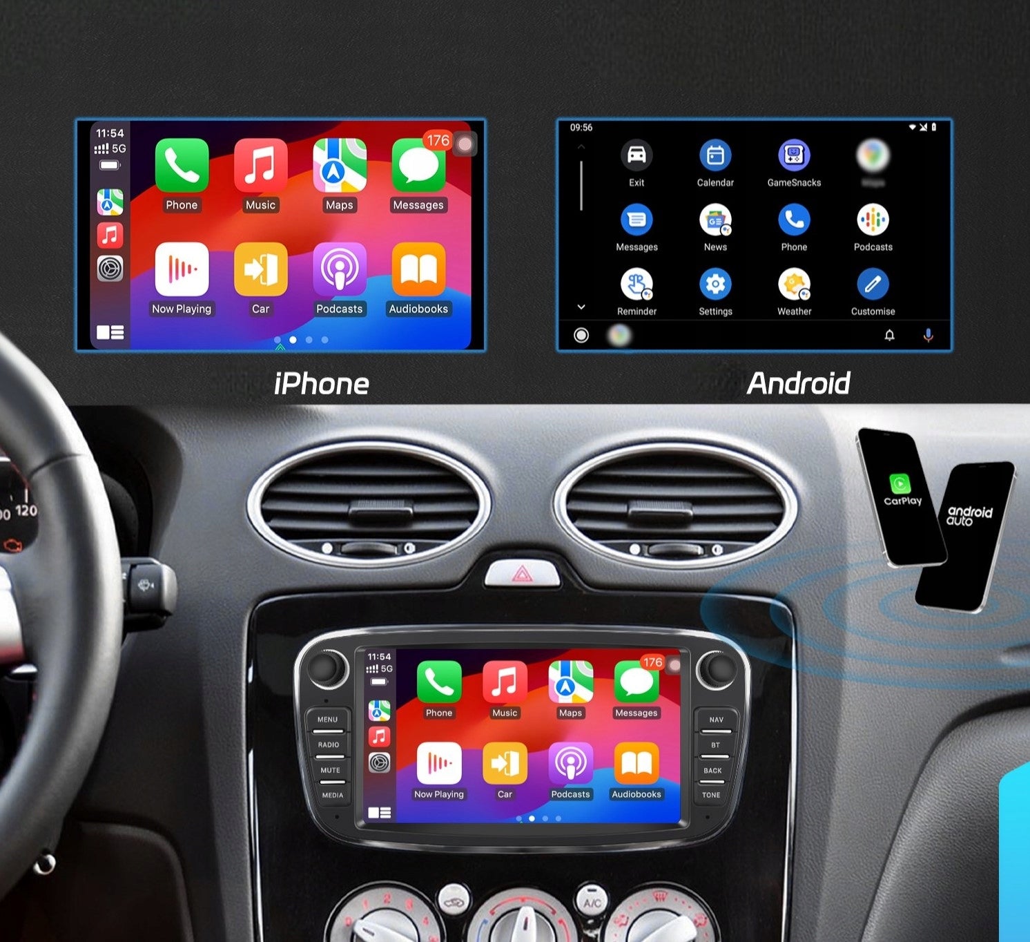 CAR RADIO 6GB FRAME FORD MK4 FOCUS MK2 MK3 GALAXY WIFI ANDROID Manufacturer code RADIO do FORD 6 GB RAM CARPLAY ANDROID 15