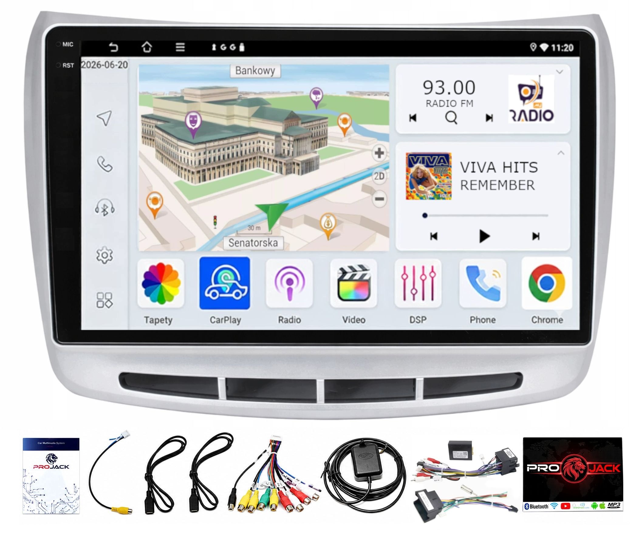 CAR RADIO ANDROID LANCIA DELTA 2009-2019 WIFI CARPLAY BT 4GB 64GB