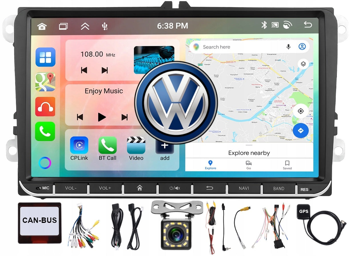 CAR RADIO ANDROID NAVIGATION PASSAT B6 B7 CC GOLF 5 V 6 VI 4GB RAM