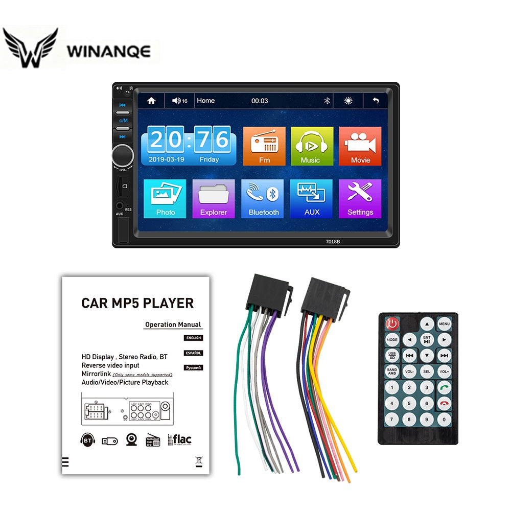 CAR RADIO BLUETOOTH 2 DIN 7 INCH RDS USB AUX MICRO SD 4x50W REMOTE CONTROL Packaging status original