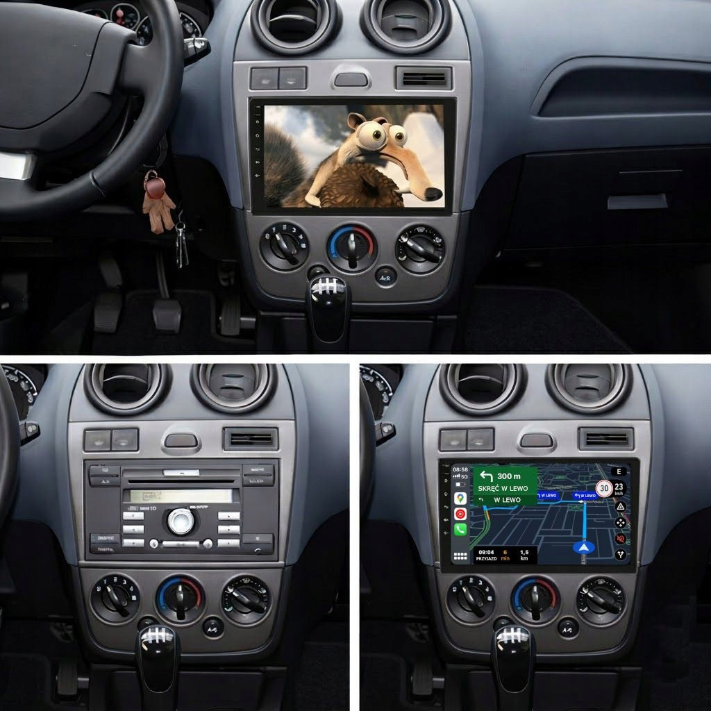 CAR RADIO FORD FIESTA 2002-2008 CARPLAY ANDROID-AUTO BLUETOOTH Manufacturer code 9001S10 717/188