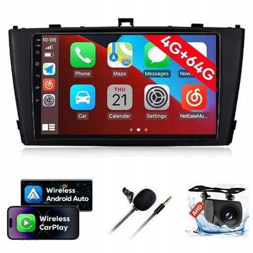 CAR RADIO GPS TOYOTA AVENSIS T27 2008-2015 CARPLAY 4GB+64GB ANDROID