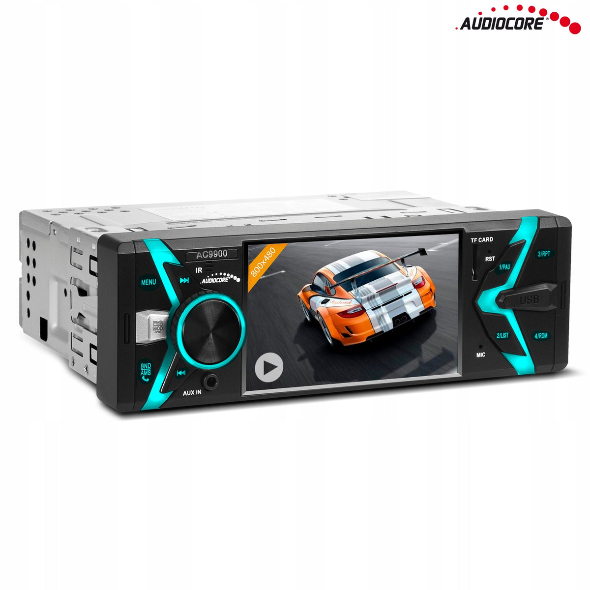 CAR RADIO MP5 4" SCREEN AVI USB SD BLUETOOTH REMOTE CONTROL Audiocore AC9900 Packaging status original