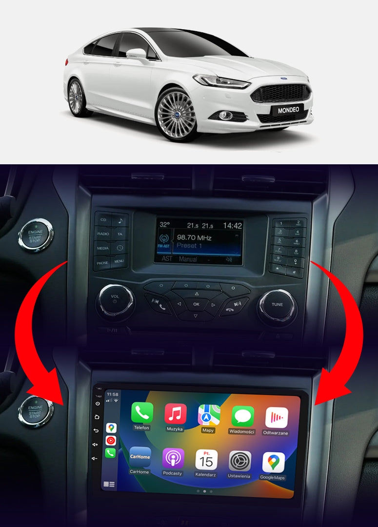 CAR RADIO NCS D9 FORD MONDEO Mk5 2013-2018 ANDROID 4GB LTE Packaging status original