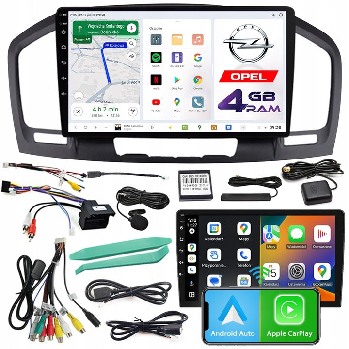 CAR RADIO NCS D9 OPEL INSIGNIA 2008-2013 ANDROID NAVIGATION 4GB LTE