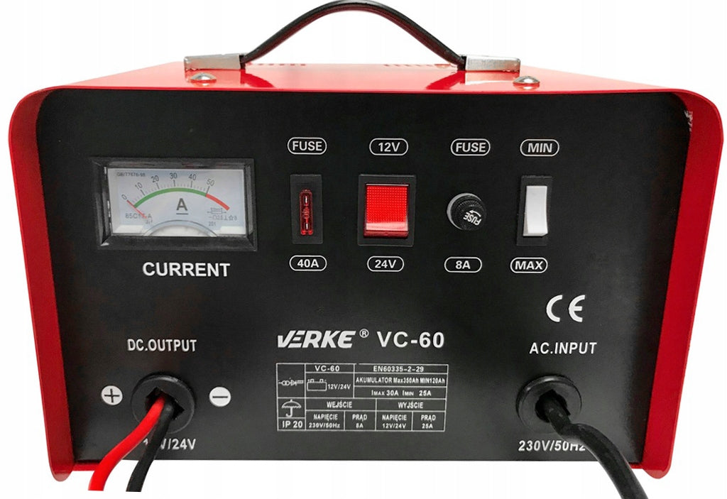 CAR RECTIFIER FOR BATTERIES BATTERY CHARGER 12V 24V 30A Manufacturer's catalog number V80005