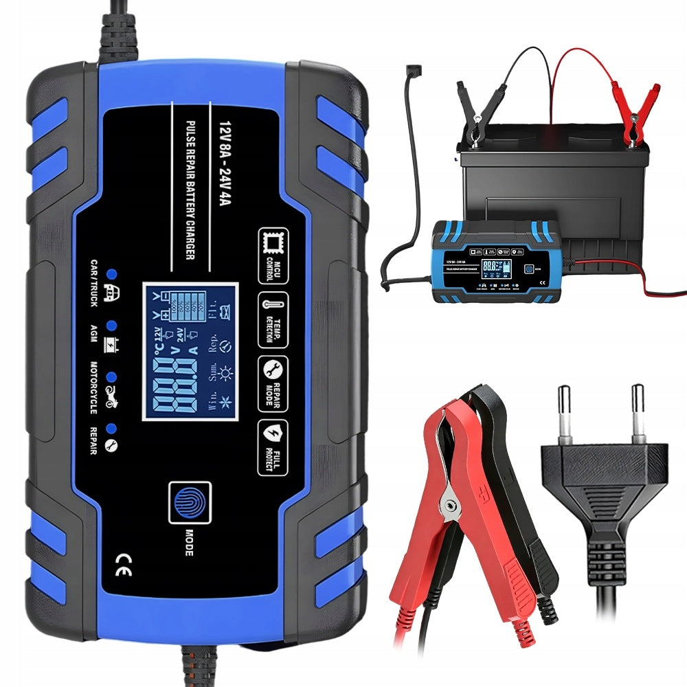 CAR RECTIFIER FOR TRACTORS AND WINCHES 2 CHARGING MODES LCD