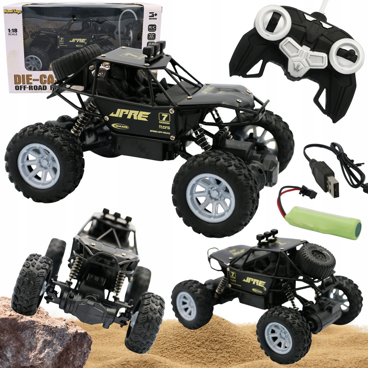 CAR REMOTE CONTROLLED AUTO RC METAL OFF-ROAD FOR REMOTE CONTROL BATTERY