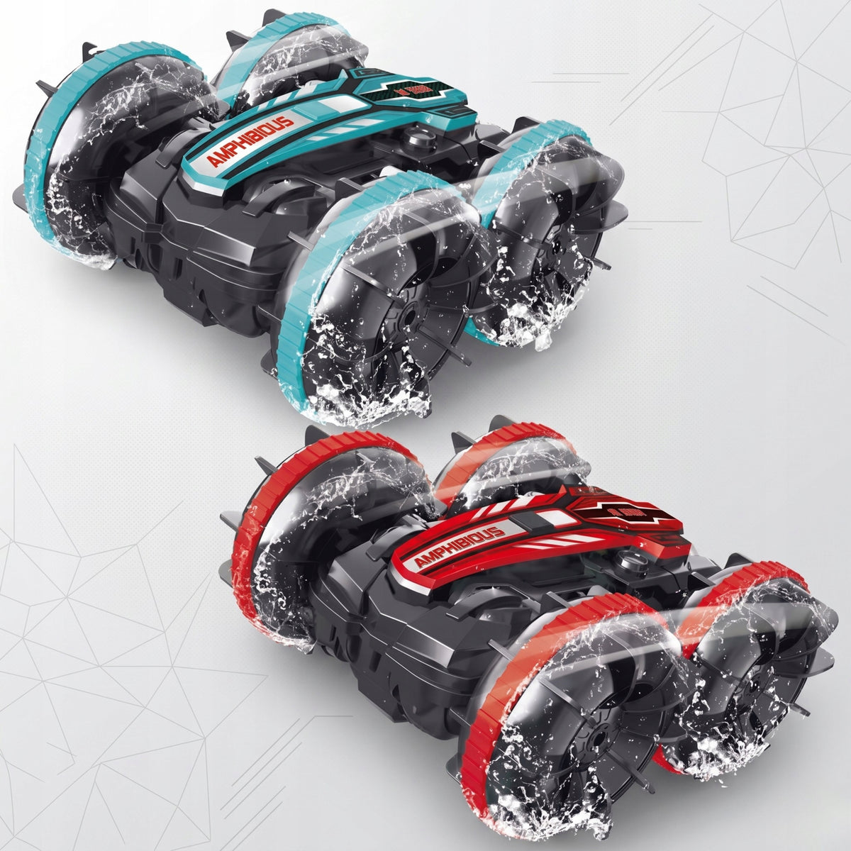CAR REMOTE CONTROLLED RC GESTURES AMPHIBIOUS 2 REMOTE CONTROLS 4x4 360° FLOATING Packaging status original