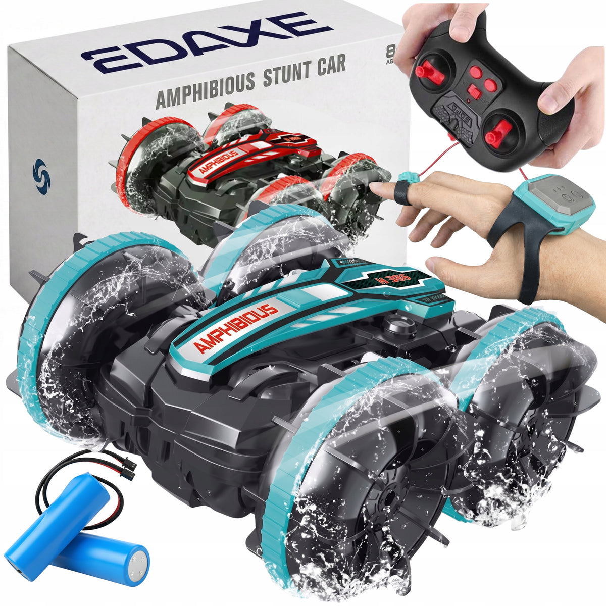 CAR REMOTE CONTROLLED RC GESTURES AMPHIBIOUS 2 REMOTE CONTROLS 4x4 360° FLOATING