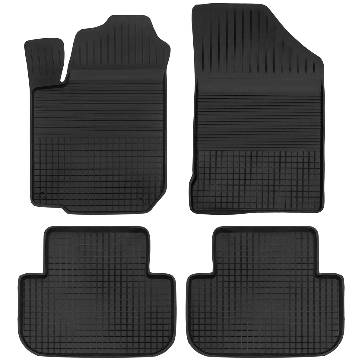 CAR RUGS RUBBER TROUGH - SET OF 4PCS HIGH RIM TROUGH