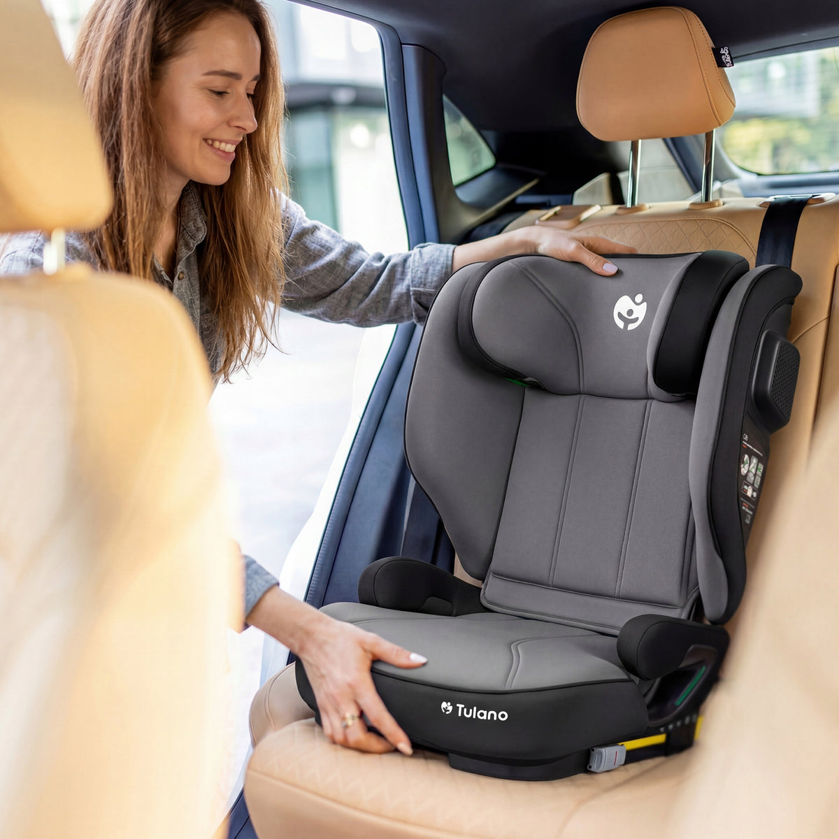 CAR SEAT 15-36 kg ISOFIX Tulano STAND i-Size + VISOR grey Packaging status original