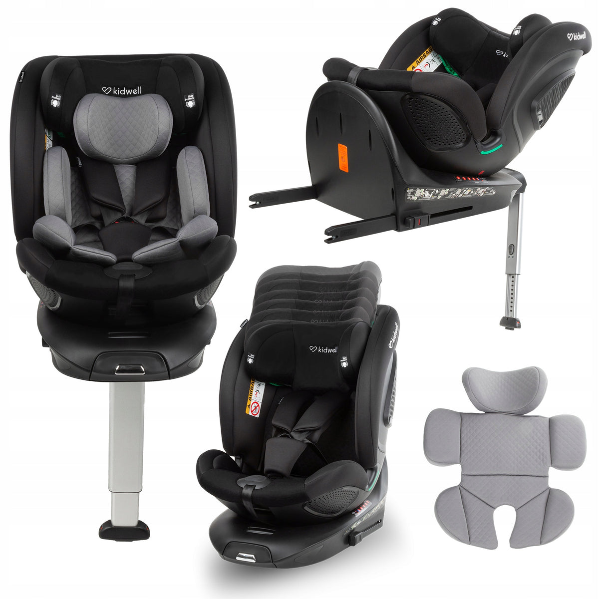 CAR SEAT Kidwell GoCar BLACK-GREY i-SIZE 360 ISOFIX