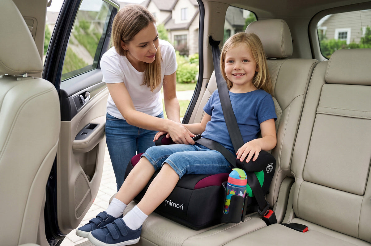 CAR SEAT PAD MIMORI BLACK-BORDOWY R129 125 – 150 CM Brand Mimori