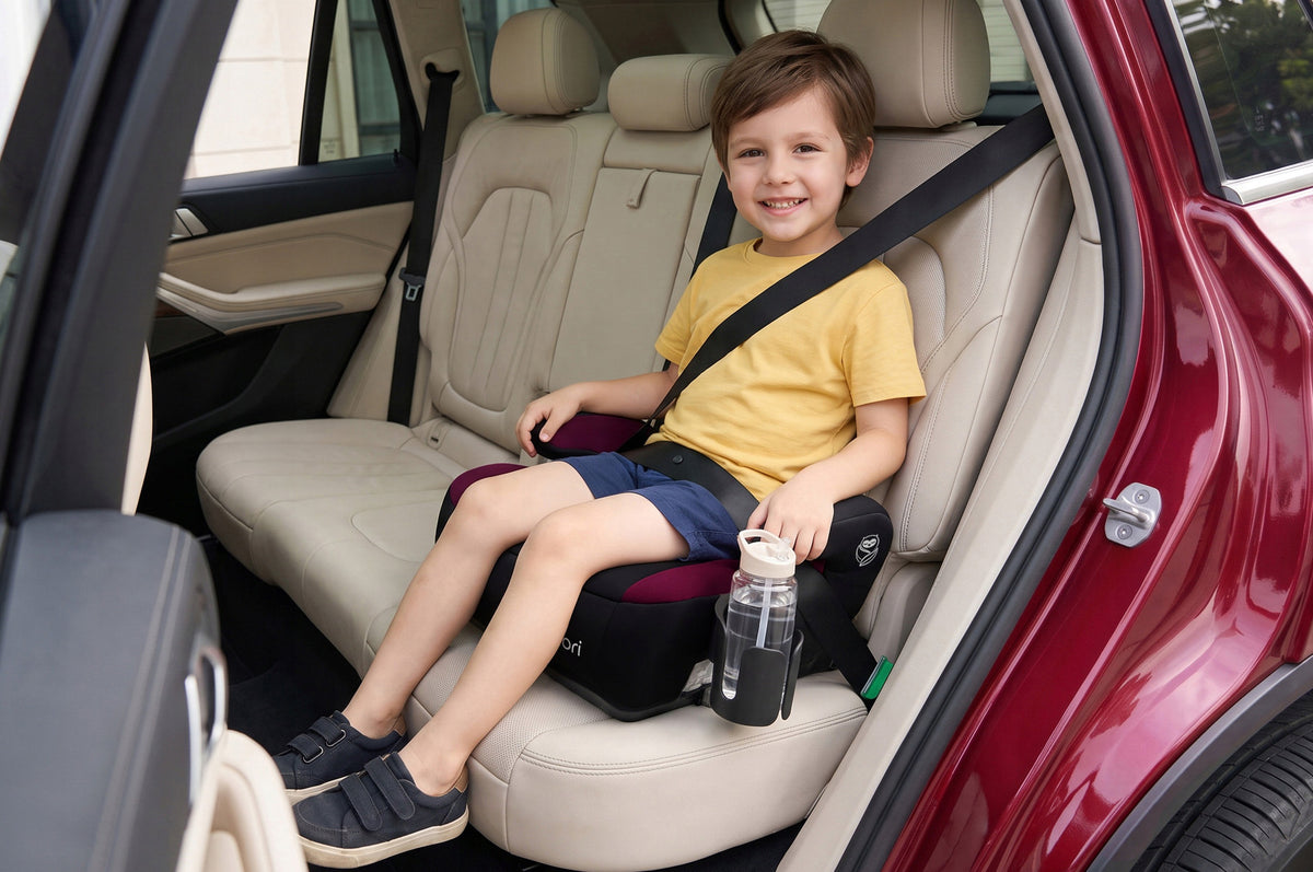 CAR SEAT PAD MIMORI BLACK-BORDOWY R129 125 – 150 CM Manufacturer code 5905226127829