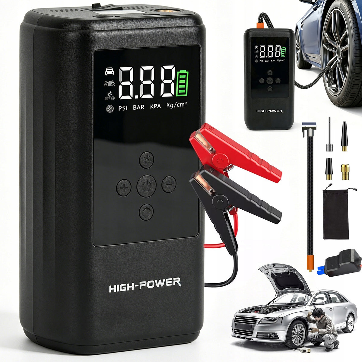 CAR START-UP DEVICE MULTIFUNCTIONAL LIGHTING AIR DRIVE