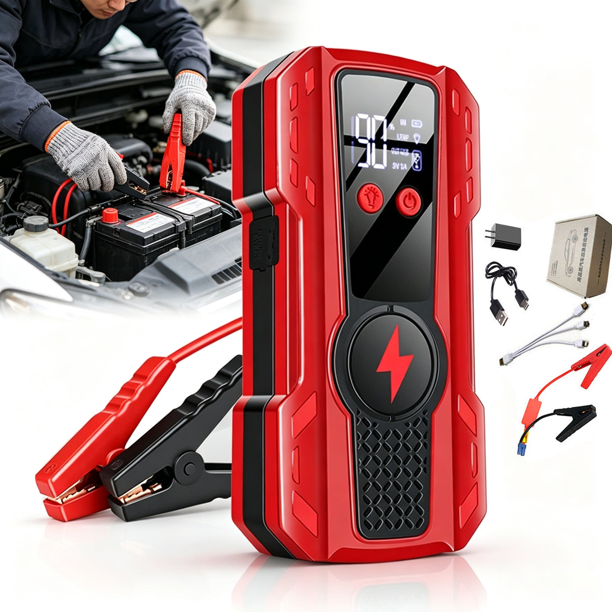 CAR STARTER WITH SAFE, INTELLIGENT CLIP SAFE AND SECURE