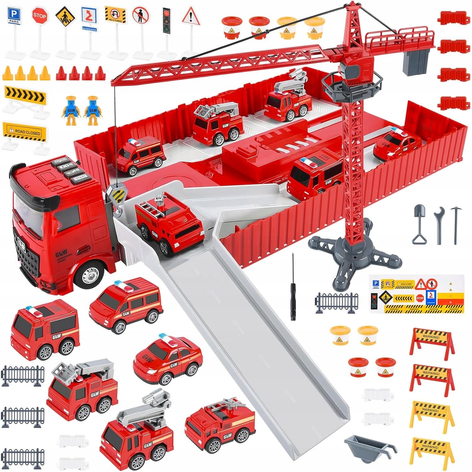 CAR TIR TOW TRUCK FIRE BRIGADE AUTO TRUCK CRANE FIRE TRUCK SIGNS