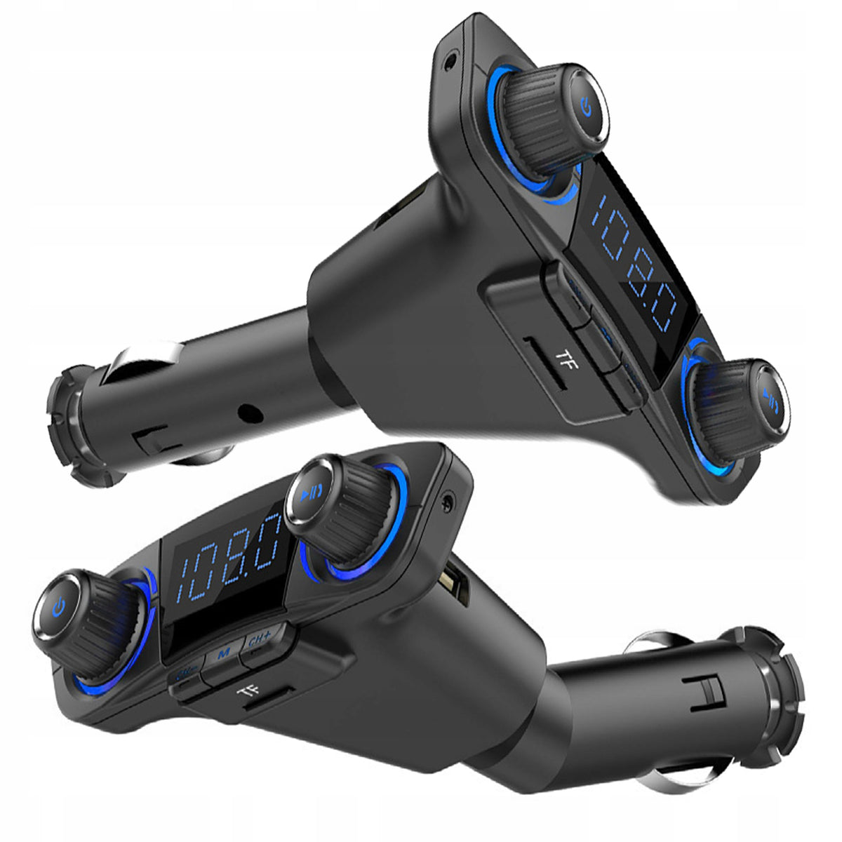 CAR TRANSMITTER FM BLUETOOTH 5.0 USB MULTIFUNCTIONAL 8IN1 DISPLAY Manufacturer code transmiter FM USB DO Auta samochodu nadajniki