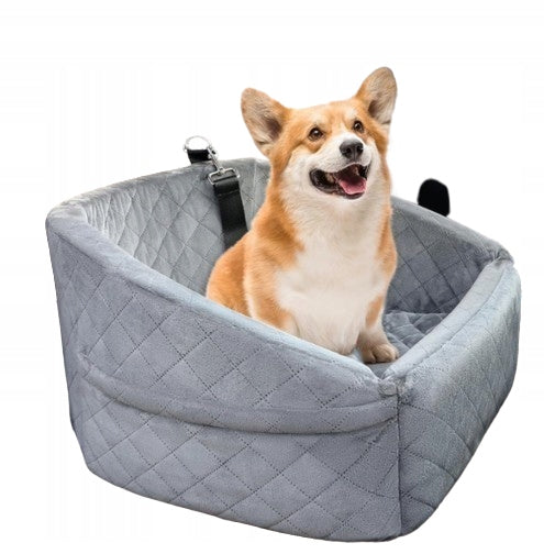 CAR TRANSPORTER SEAT FOR SMALL DOGS 31x52x53cm GREY