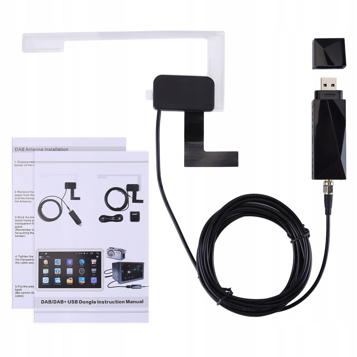 CAR USB ANDROID DAB+ RADIO ADAPTER DIGITAL TUNER AUDIO RECEIVER ANTENNA Brand no brand