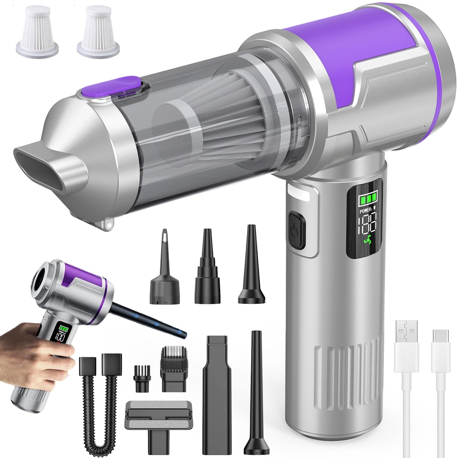 CAR VACUUM CLEANER CORDLESS MULTIFUNCTIONAL POWERFUL CORDLESS