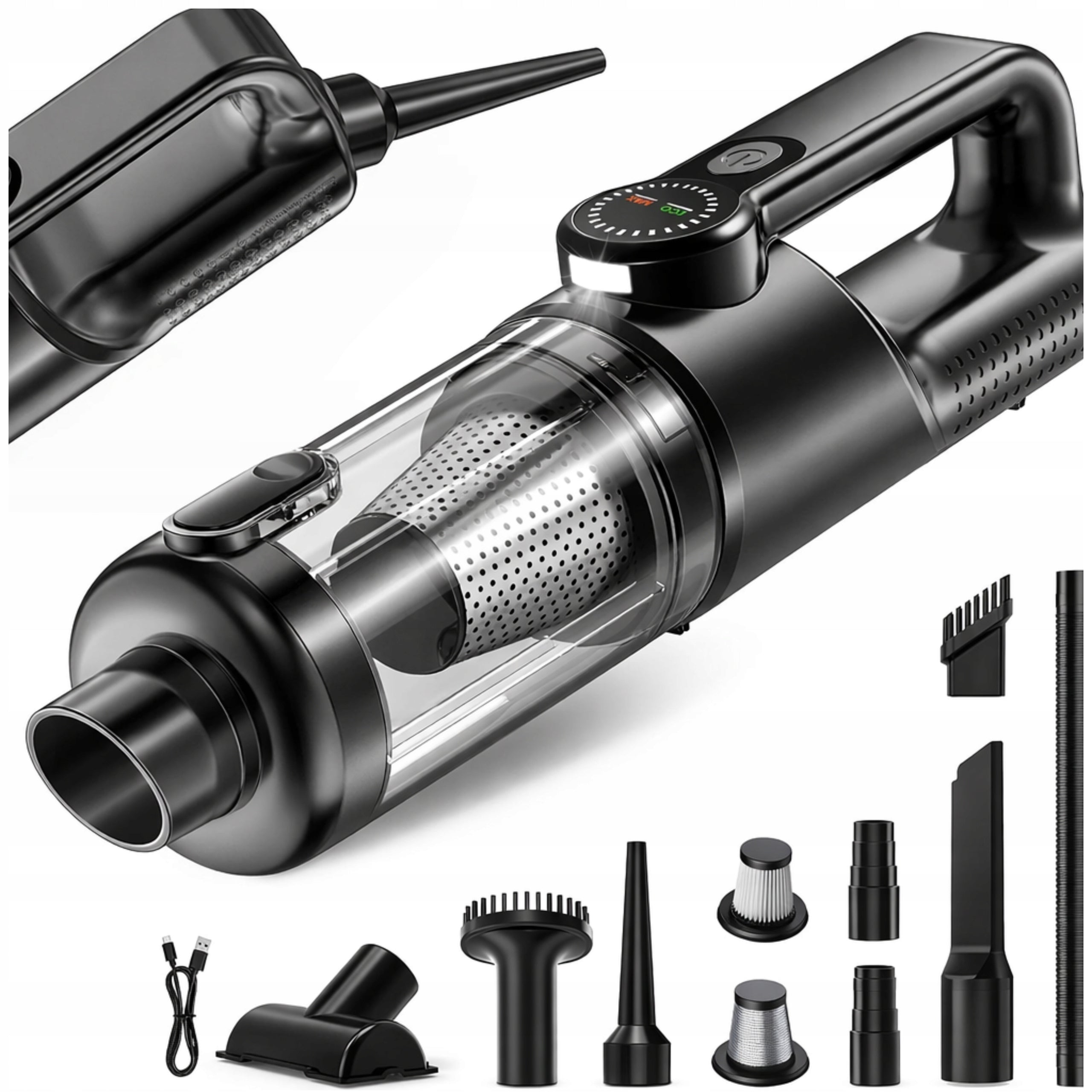 CAR VACUUM CLEANER POWERFUL 17000PA USB - C