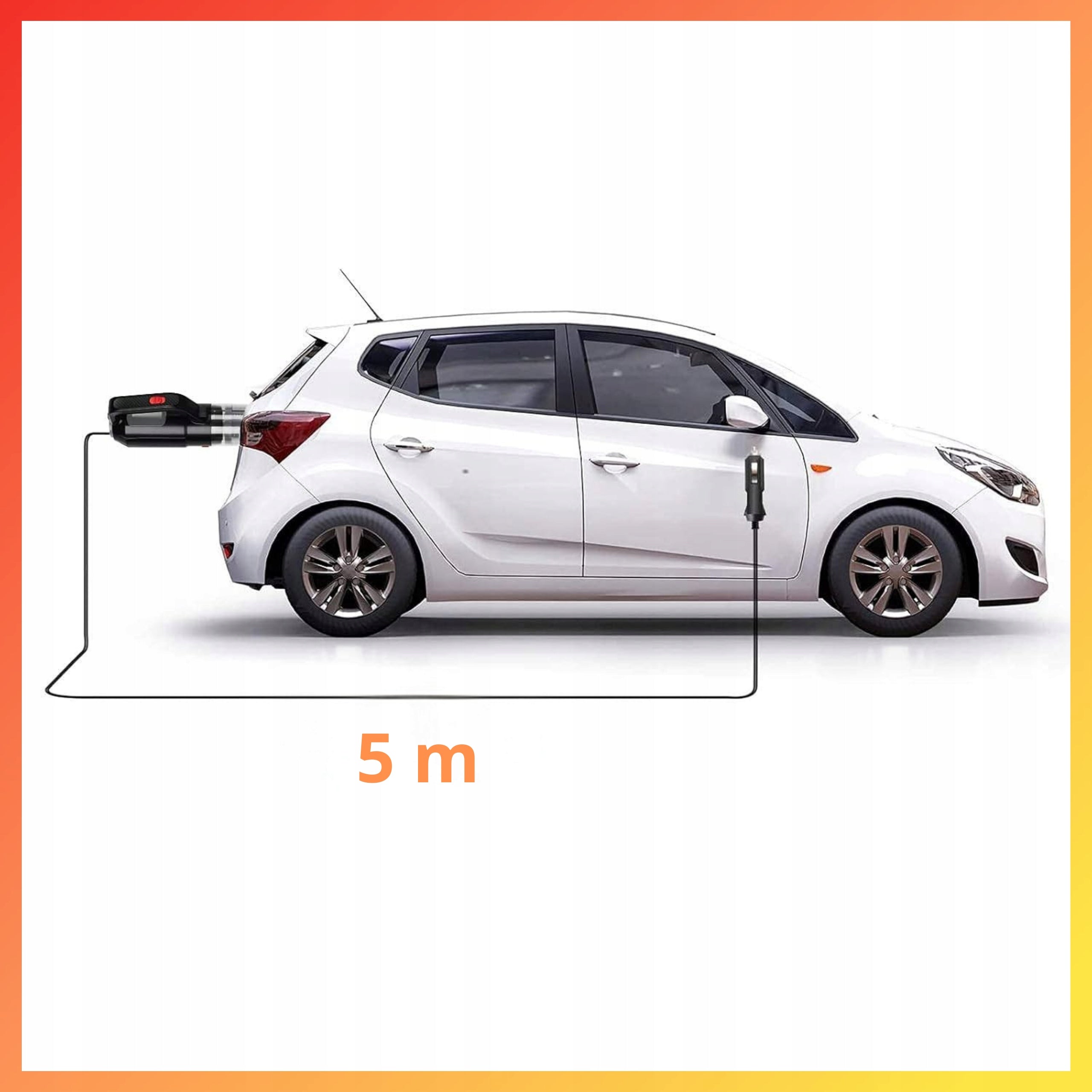 CAR VACUUM CLEANER STRONG MANUAL BAGLESS FOR CAR HEPA FILTER 120W 5M Brand Aptel