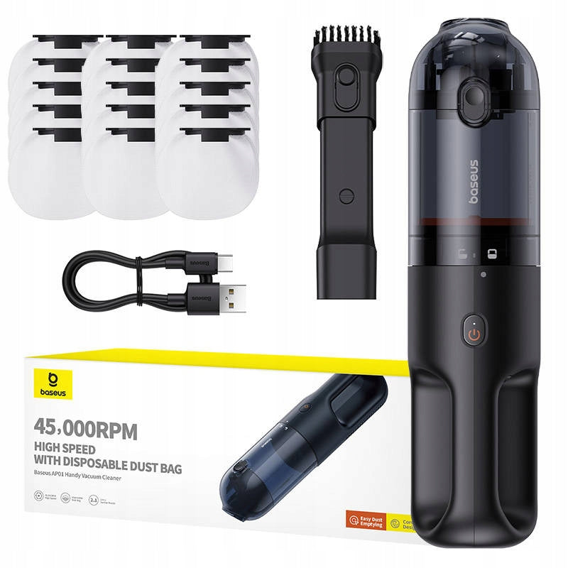 CAR VACUUM CLEANER WIRELESS 85W POWERFUL 5000PA + 15 BAGS FREEBIE