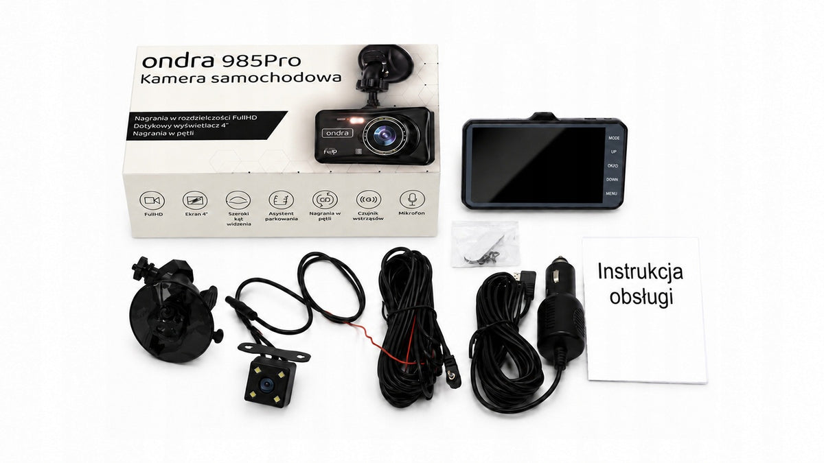 CAR VIDEO RECORDER FRONT REAR CAR CAMERA Touch Menu PL Manufacturer code Kamera samochodowa rejestrator jazdy
