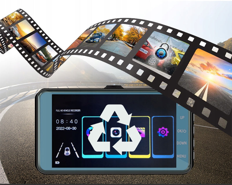 CAR VIDEO RECORDER FRONT REAR CAR CAMERA Touch Menu PL Memory card included none